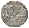 trojak 1594, Ryga, rzadsza odmiana z końcówką napisu LIV, Iger R.94.1.i (R1), Gerbaszewski 1, lekk..