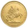 dukat wikariacki 1745, Drezno, Aw: Król na koniu, Rw: Orzeł, złoto 3.50 g, Kahnt 643, Merseb. 1707..
