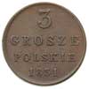 3 grosze 1831, Warszawa, litery K - G, Iger KK.31.1.a (R1), Plage 173, Bitkin 1041, patyna