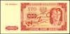 100 złotych 1.07.1948, seria FB 0000004, ukośny czerwony nadruk \WZÓR, Miłczak 139d
