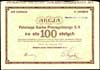 Polski Bank Przemysłowy S.A., akcja na 100 złotych, Lwów 29.12.1926, z kuponami