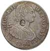 dolar zastępczy z owalną kontrmarką na monecie 8 reali Karola IV, 1795, Potosi, srebro 26.88 g, S...