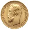 5 rubli 1909 (ЭБ), Petersburg, złoto 4.30 g, Kazakov 360, rzadki rocznik, piękne