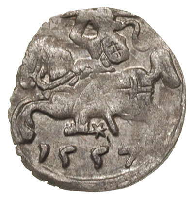 denar 1557, Wilno, Ivanauskas 2SA16-6, T. 10, patyna