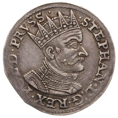 trojak 1579, Gdańsk, odmiana z siedmioma listkam