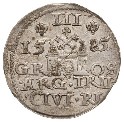 trojak 1585, Ryga, Iger R.85.2.b (R), Gerbaszews