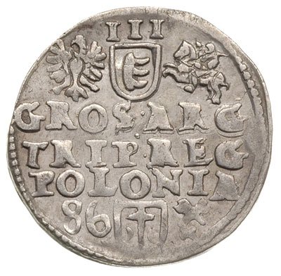 trojak 1586, Poznań, duże cyfry daty, Iger P.86.2.f (R1)