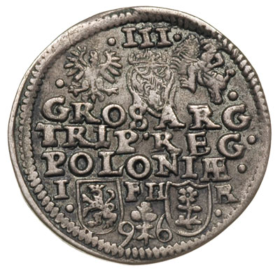 trojak 1596, Poznań, Iger P.96.8.a, patyna