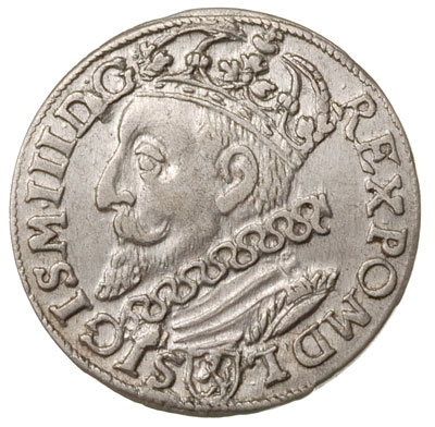 trojak 1601, Kraków, popiersie króla w lewo, Iger K.01.1.a (R1), moneta wybita nieco wykruszonym stemplem, ale dość ładna