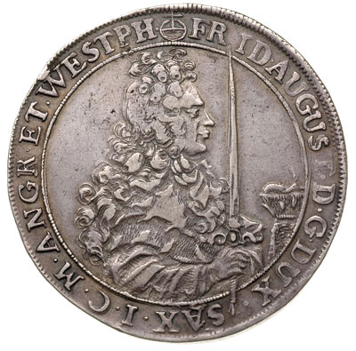 talar 1697, Drezno, Aw: Popiersie w prawo, Rw: T