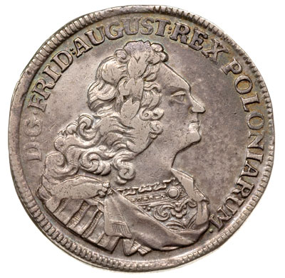 2/3 talara (gulden) 1722, Drezno, Kahnt 129, Dav. 826, patyna