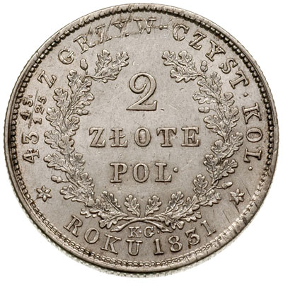 2 złote 1831, Warszawa, Plage 273 -wariant rzadk