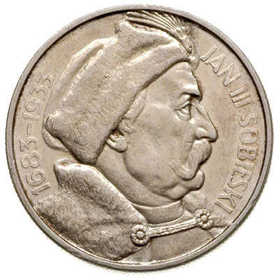 10 złotych 1933, Jan III Sobieski, Parchimowicz 121, bardzo ładne z dużym lustrem menniczym