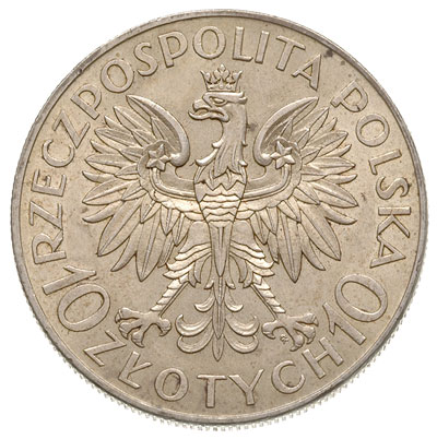 10 złotych 1933, Warszawa, Romuald Traugutt, Parchimowicz 122, wyśmienite, delikatna patyna