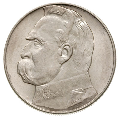10 złotych 1938, Warszawa, Józef Piłsudski, Parchimowicz 124.f, rzadkie, bardzo ładne, delikatna patyna