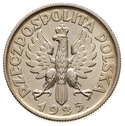 2 złote 1925, Londyn, kropka po dacie, Parchimowicz 109d, bardzo ładne