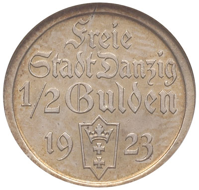 1/2 guldena 1923, Koga, Utrecht, Parchimowicz 59