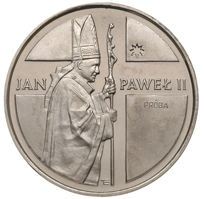 10 000 złotych 1989, Warszawa, Jan Paweł II, próba niklowa, Parchimowicz P525