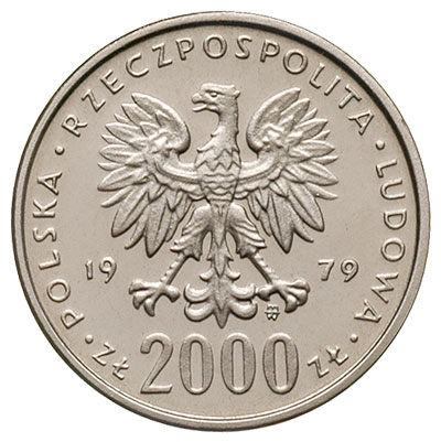 2 000 złotych 1979, Warszawa, Mieszko I - półpostać, próba niklowa, Parchimowicz P503.a