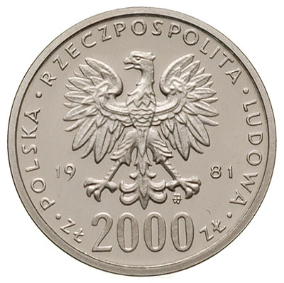 2 000 złotych 1981, Warszawa, Władysław I Herman, próba niklowa, Parchimowicz P509.a