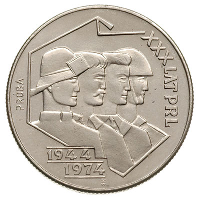 20 złotych 1974, Warszawa, XXX-Lat PRL, próba niklowa, Parchimowicz P300.a