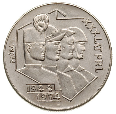 20 złotych 1974, Warszawa, XXX-Lat PRL, próba niklowa, Parchimowicz P299.a