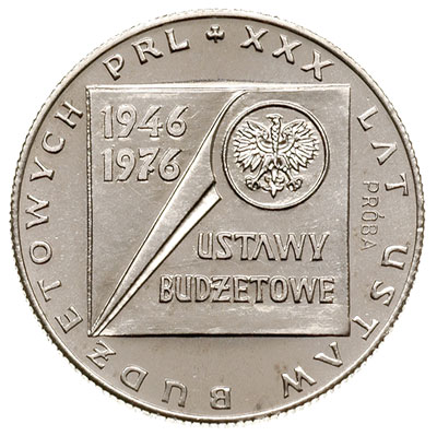 20 złotych 1976, Warszawa, XXX-Lat Ustaw Budżetowych PRL, próba niklowa, Parchimowicz P307.a
