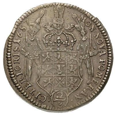 2/3 talara (gulden) 1687, Szczecin, AAJ 108, Dav