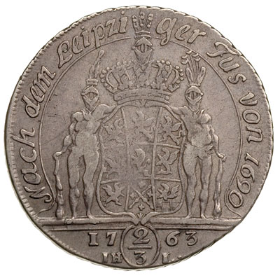 2/3 talara (gulden) 1763, Szczecin, AAJ 240.a, Dav.772, patyna