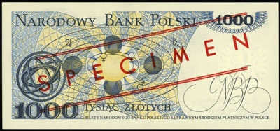 1.000 złotych 2.07.1975, seria BF, numeracja 000