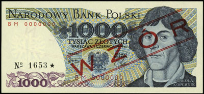 50 złotych, BW 0000000, wzór nr 1293, 100 złotyc