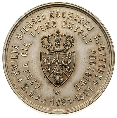 medal -100-lecie Konstytucji 3 Maja 1891 r., Aw:
