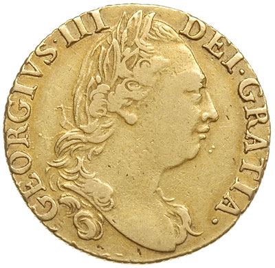 guinea 1786, czwarty typ popiersia, złoto 8.32 g, S.3728, Fr. 355