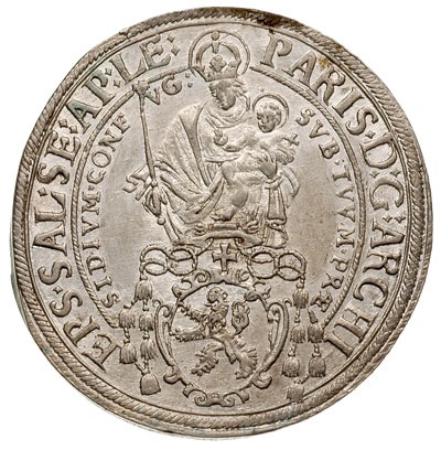 talar 1625, Salzburg, srebro 28.71 g, Zöttl 1476