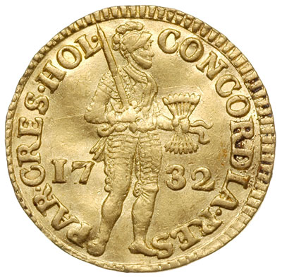 dukat 1732, złoto 3.48 g, Fr. 250, Delm. 775, Verk. 39.6, Purmer Ho15