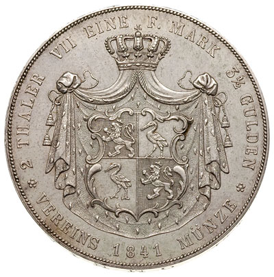 dwutalar = 3 1/2 guldena 1841 / A, Berlin, J. 43, AKS 13, Thun 279, rzadki