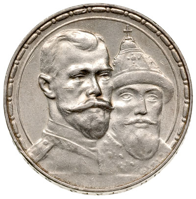 rubel 1913 (ВС), Petersburg, moneta wybita na 300-lecie Romanowych, stempel głęboki, Bitkin 336, Kazakov 454