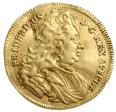 dukat 1724, Sztokholm, złoto 3.43 g, Ahl. 7 (R),