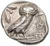 tetradrachma ok. 430 pne, Aw: Głowa Ateny w praw