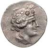 tetradrachma, I w. pne, Aw: Głowa młodego Dionizosa w prawo, Rw: Nagi Herakles wsparty o maczugę s..