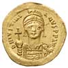 solidus, Konstantynopol, Aw: Popiersie cesarza na wprost trzymającym w prawej ręce glob z krzyżem,..