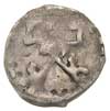 denar poznański, Aw: Orzeł z głową w lewo, Rw: Dwa skrzyżowane klucze, srebro 0.21 g, ładny i rzadki