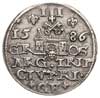 trojak 1586, Ryga, awers Iger R.86.2.c, rewers Iger R.86,2.a, Gerbaszewski 9, patyna
