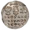 trojak 1595, Wilno, Iger V.95.1.a, Ivanauskas 5SV40-19, moneta wybita z końca blachy, ale ładnie z..