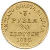 3 ruble = 20 złotych 1837, Petersburg, złoto 3.92 g, Plage 305, Bitkin 1078 (R), ładnie zachowane