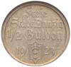 1/2 guldena 1923, Koga, Utrecht, Parchimowicz 59c, moneta wybita stemplem lustrzanym w pudełku NGC..