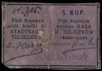 Tuliszków, Kasa Miasta Tuliszków, bon na 5 kopiejek (1914), numeracja 805, Podczaski R-452.1.a (c...