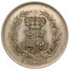 medal -100-lecie Konstytucji 3 Maja 1891 r., Aw: W wieńcu laurowym pod korona czteropolowa tarcza ..