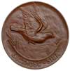medal nagrodowy Za Hodowlę Gołębi Pocztowych (1925), Aw: Orzeł państwowy, niżej napis MINISTERSTWO..