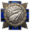 II Rzeczpospolita, odznaka pamiątkowa 22 Pułku Piechoty, wersja oficerska, wzór 2, tombak srebrzon..